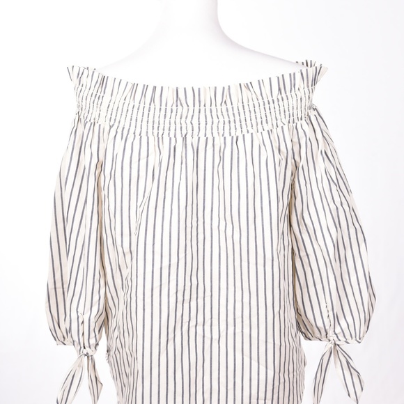 American Living Off-Shoulder Striped Blouse NEW - Picture 3 of 8